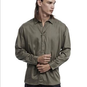 Another Influence light cinnamon button shirt, S